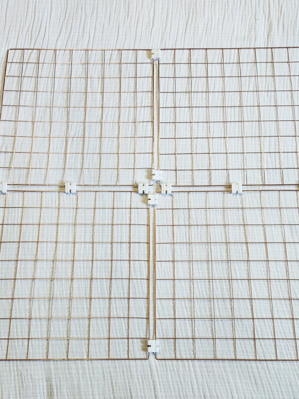 Modular Gold Grid Storage Panels - Set of 4